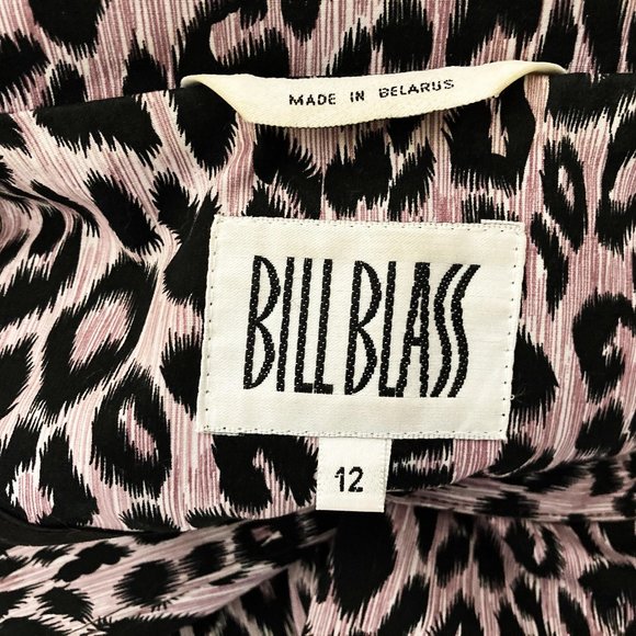 Bill Blass Size 12 Vintage Pink Leopard Spot Trench Coat - Picture 4 of 6